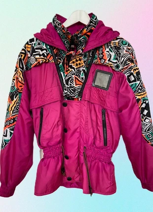 FCO Pink Retro Ski Jacket, merk: F & Co, staat: Heel goed, maat: M / 38 / 10, € 50,00, € 53,20 inclusief Kopersbescherming