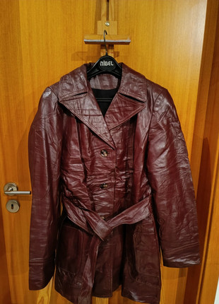 Leather trench coat, marca: Alternative, estado: Muito bom, tamanho: S / 36 / 8, €21.99, €23.79 inclui Proteção do Comprador
