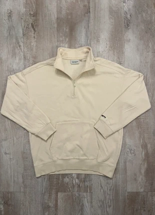 Sweat-shirt (Hall Zip 1/4) Carhartt (100% Coton) Blanc, Crème, Beige/Taille M, marca: Carhartt, estado: Muito bom, tamanho: M, €60.00, €63.70 inclui Proteção do Comprador