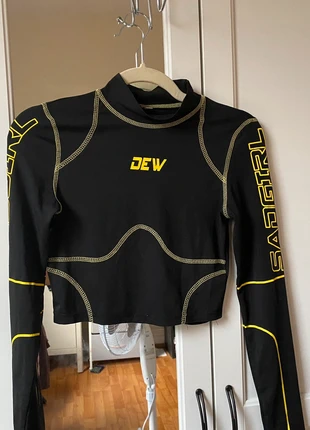 Black & Yellow Mountain Dew Mock Neck Top, brand: NO LABEL, condition: Good, size: S / UK 8-10, £3.78, £4.67 includes Buyer Protection