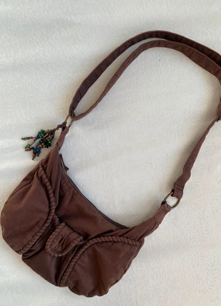 Y2K brown cotton bag, brand: Vintage Dressing, condition: Very good, €14.00, €15.40 includes Buyer Protection