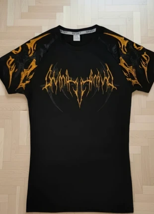 T-shirt de Compression Noir et orange+ motifs imprimés-Taille S, marque: Fitora, état: Très bon état, taille: S, 31,00 €, 33,25 € Protection acheteurs incluse