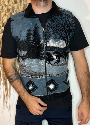 Polaire Zippée sans manche vintage à motif Taille XS, merk: Vintage Dressing, staat: Heel goed, maat: XS, € 24,00, € 25,90 inclusief Kopersbescherming