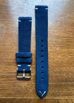 Bracelet de montre bleu foncé façon daim 18mm neuf, brand: vintage strap, condizioni: Nuovo senza cartellino, taglia: Taglia unica, €9.95, €11.15 include la Protezione acquisti Pro