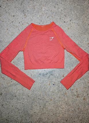 Crop Top Gymshark orange corail Taille S, marque: Gymshark, état: Très bon état, taille: S / 36 / 8, 16,00 €, 17,50 € Protection acheteurs incluse