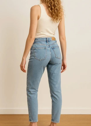 Jean Stradivarius Femme Mom Slim Fit Bleu clair, Taille 38 – Excellent état, marca: Stradivarius, estado: Muy bueno, tamaño: M / 38 / 10, 14,25 €, 15,66 € Protección al comprador incluida