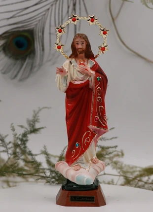 Statue Sacred Heart Jesus Religious Figurine,Spiritual occasions., estado: Novo sem etiquetas, €16.00, €17.50 inclui Proteção do Comprador