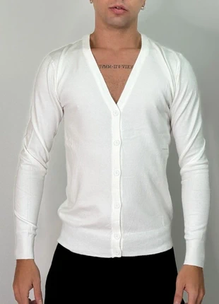 Cardigan uomo in filo invernale, bianco. Nuovo con cartellino. Sku362. M., marque: cardigan in filo bianco, état: Neuf avec étiquette, taille: M, 11,93 €, 13,23 € Protection acheteurs incluse