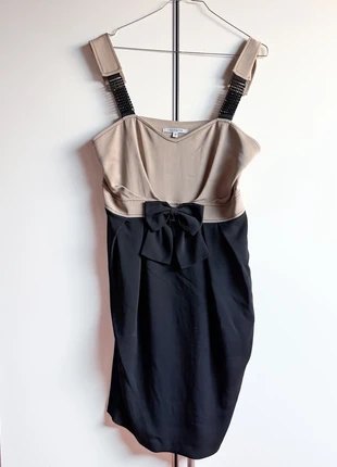 Abito elegante CristinaEffe taglia 46, beige e nero con fiocco e dettagli gioiello, brand: Cristinaeffe, condizioni: Ottime, taglia: XL / IT 46 / EU 42, €25.00, €26.95 include la Protezione acquisti