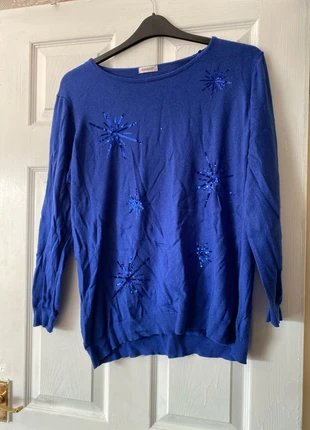 Damart sparkly blue jumper, brand: Damart, condition: Good, size: XL / UK 20-22, £1.50, £2.28 includes Buyer Protection