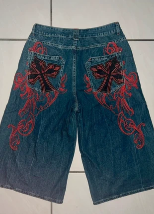 Jean baggy vintage oversize broderies gothiques rouges y2k streetwear unisexe dumper imprimé, brand: y2k, condition: New without tags, size: M / 38 / 10, €44.00, €46.90 includes Buyer Protection