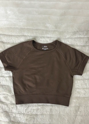 Nahtloses braunes Sport Crop Top - S, état: Très bon état, taille: S / 36 / 8, 3,00 €, 3,85 € Protection acheteurs incluse