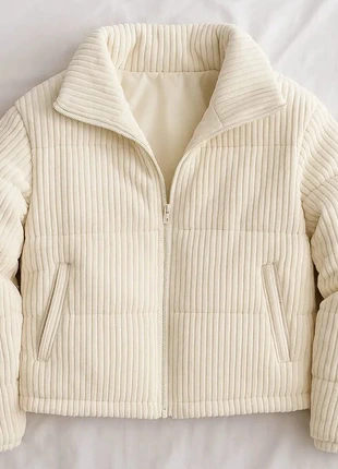 Veste matelassée blanche côtelée, merk: Maison Aveline, staat: Heel goed, maat: M / 38 / 10, € 58,99, € 62,64 inclusief Kopersbescherming