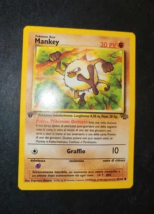 Mankey 1 edizione 55/64 jungle, marque: Pokémon, état: Bon état, 1,50 €, 2,28 € Protection acheteurs (Pro) incluse