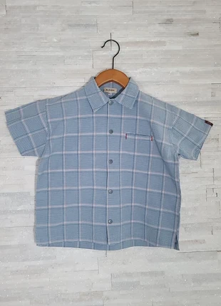 Chemise garçon manches courtes à carreaux C.Cie bleu taille 6 ans, merk: C.CIE, staat: Heel goed, maat: 6 jaar / 116 cm, € 2,50, € 3,33 inclusief Kopersbescherming