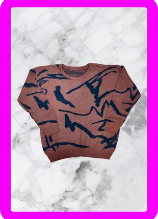 Pull y2k vintage rouge avec motif noir S, brand: y2k, condizioni: Nuovo senza cartellino, taglia: S, €20.00, €21.70 include la Protezione acquisti