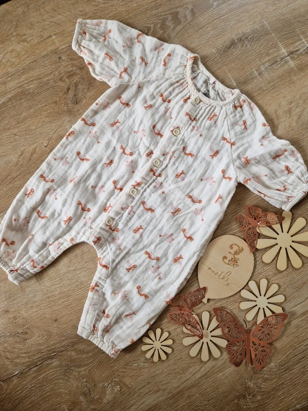 Grenouillère légère blanche Petit Bateau bébé fille 3mois