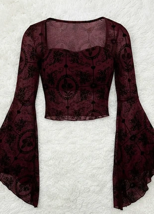 Haut en maille style gothique punk manches longues, marque: Vintage Dressing, état: Très bon état, taille: M / 38 / 10, 34,99 €, 37,44 € Protection acheteurs incluse