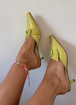 Heels mules real leather, marca: B.D.A., estado: Novo sem etiquetas, tamanho: 39, €50.00, €53.20 inclui Proteção do Comprador Pro