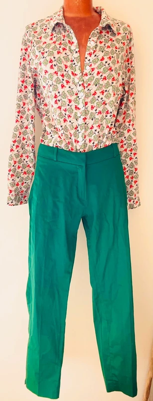 Élégant pantalon chino vert sapin - photo numéro 2