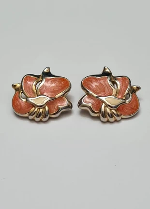 Boucles d’oreilles à clips fleurs corail satinées des années 80, merk: Vintage, staat: Heel goed, € 8,00, € 9,10 inclusief Kopersbescherming Pro
