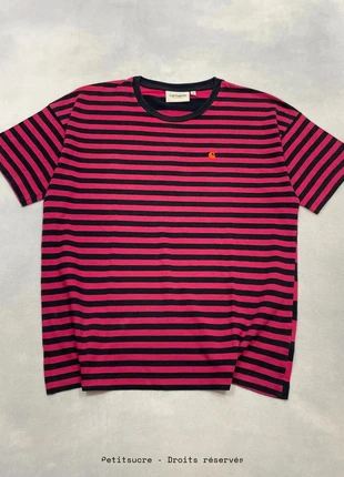 T-shirt Carhartt wip Marinière Rose Noir Femme 100% cotton Pocket Tee Crew Neck - Taille S /504R, marca: Carhartt, estado: Muy bueno, tamaño: S / 36 / 8, 29,00 €, 31,15 € Protección al comprador Pro incluida