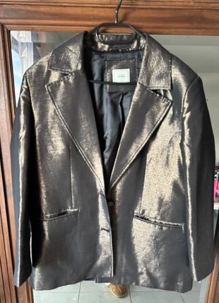 Blazer Pimkie Noir Métallisé - Taille 40, merk: Pimkie, staat: Goed, maat: L / 40 / 12, € 8,00, € 9,10 inclusief Kopersbescherming
