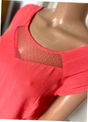 - Blouse tee shirt corail col rond tule dentelle dos nu noeud taille 40 L, marque: Naf Naf, état: Très bon état, taille: L / 40 / 12, 8,00 €, 9,10 € Protection acheteurs incluse