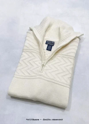 Pull Demi zip Polo Jeans Company Maille Blanc Femme Half zip - Taille XL /1108B, marke: POLO JEANS, zustand: Sehr gut, größe: XL / 42 / 14, 29,00 €, 31,15 € beinhaltet Vinted-Käuferschutz Pro