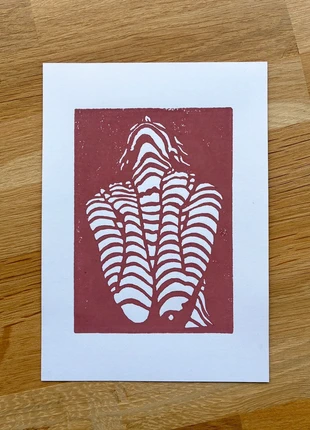 Linocut heatwave, marque: Fait Main, état: Neuf avec étiquette, 5,00 €, 5,95 € Protection acheteurs incluse
