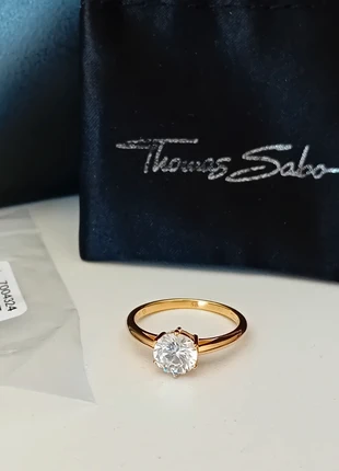 Bague Thomas Sabo argent 925 doré oxyde de zirconium, marque: Thomas Sabo, état: Neuf avec étiquette, taille: 17,7 mm, 49,00 €, 52,15 € Protection acheteurs (Pro) incluse