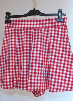 Falda pantalón cuadros rojos y blancos ZARA Talla M, marca: Zara, estado: Muito bom, tamanho: M / 38 / 10, €3.10, €3.96 inclui Proteção do Comprador