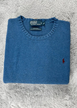 Pull col rond bleu épais Ralph Lauren coton maille logo brodé classique - Taille XXL, marque: Ralph Lauren, état: Très bon état, taille: XXL, 45,00 €, 47,95 € Protection acheteurs (Pro) incluse