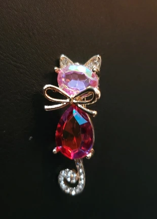 Broche Cat Vintagelook, merk: geen, staat: Nieuw zonder prijskaartje, € 3,50, € 4,38 inclusief Kopersbescherming