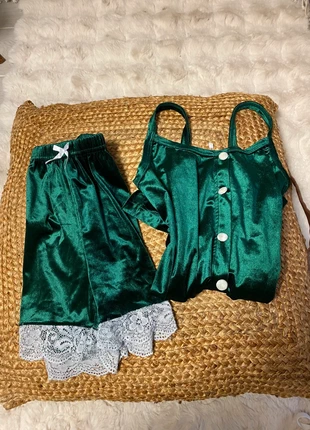 Ensemble short + débardeur velours Taille S‑M – Vert – Neuf, condition: New without tags, size: M / 38 / 10, €8.00, €9.10 includes Buyer Protection