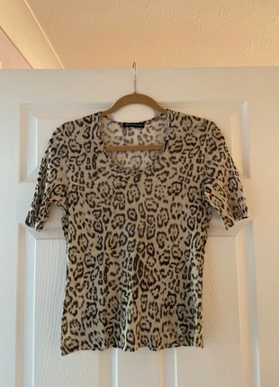 Fine knit leopard animal print top, brand: Nice Connection, condition: Very good, size: M / 10, £5.00, £5.95 includes Buyer Protection