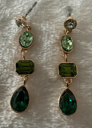 Gradient Green Rhinestone Dangle Earrings, condition: New without tags, £2.99, £3.84 includes Buyer Protection