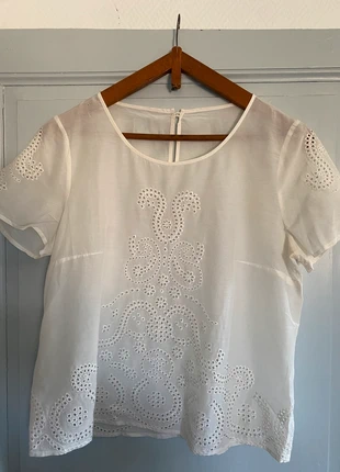 Blouse en broderie anglaise, marque: Pablo de Gerard Darel, état: Neuf sans étiquette, taille: XL / 42 / 14, 30,00 €, 32,20 € Protection acheteurs incluse