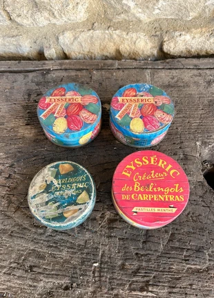 Lot de 4 Boîtes en Métal Vintage Berlingots de Carpentras Eysséric, marque: Vintage Chic, état: Bon état, 8,00 €, 9,10 € Protection acheteurs incluse