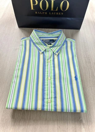 Chemise à rayures manche longue Ralph Lauren bleu/jaune taille XL, marke: Ralph Lauren, zustand: Sehr gut, größe: XL, 28,50 €, 30,63 € beinhaltet Vinted-Käuferschutz Pro