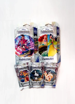 Lot Disney Lorcana TCG Ravensburger FR - 2 Starter/Deck (Chapitre 9) + 3 boosters (Chapitre 9), marke: Ravensburger, zustand: Neu, mit Etikett, 50,00 €, 53,20 € beinhaltet Vinted-Käuferschutz Pro
