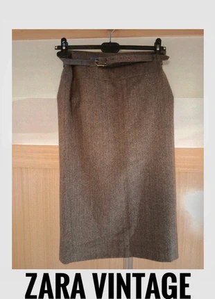 Falda lápiz marrón lana de Zara Vintage.S/M, brand: Zara, condition: Very good, size: S / 36 / 8, €16.00, €17.50 includes Buyer Protection
