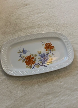 Plateau Ancien en Porcelaine de Bavière – Décor Floral Impérial & Or Fin – Schirnding Bavaria, marca: Porcelaine de Bavière, estado: Muito bom, €25.00, €26.95 inclui Proteção do Comprador