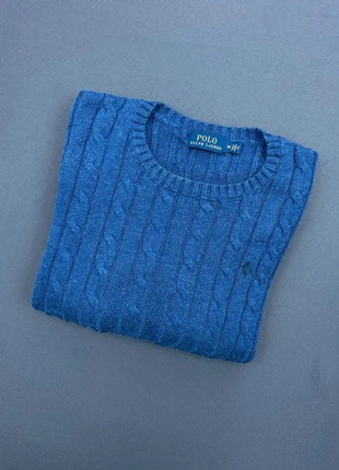 Pull d’hiver torsadé Col Rond- Uni Bleu Marine Logo Bleu Marine - Ralph Lauren - Taille M Femme, marca: Ralph Lauren, estado: Novo sem etiquetas, tamanho: M / 38 / 10, €69.00, €73.15 inclui Proteção do Comprador Pro