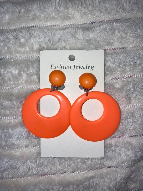 Boucles d’oreilles fantaisie orange