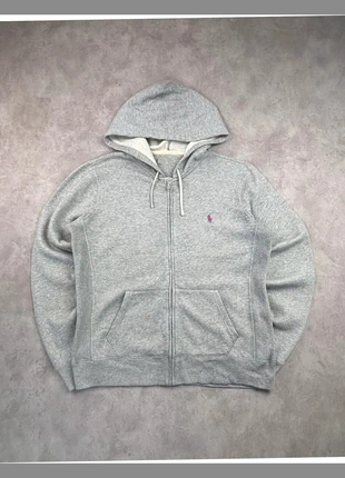 Pull / veste zippée à capuche Ralph Lauren grise logo brodé rose - taille M femme, marca: Ralph Lauren, estado: Muy bueno, tamaño: M / 38 / 10, 54,90 €, 58,35 € Protección al comprador Pro incluida