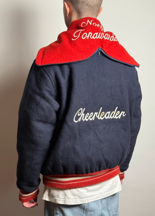 Varsity jacket vintage cheerleader 90s laine bleu taille L, brand: Vintage Dressing, condizioni: Buone, taglia: L, €49.90, €53.10 include la Protezione acquisti