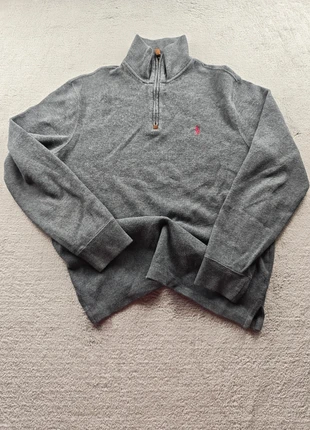 Pull col zippé gris Polo Ralph Lauren Taille S – Coton doux, logo rouge brodé Très bon état, brand: Ralph Lauren, condizioni: Ottime, taglia: S, €43.99, €46.89 include la Protezione acquisti