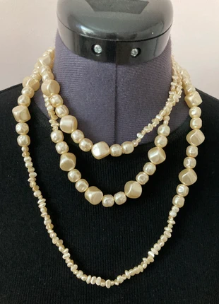 Long Faux Pearl Necklace, brand: NO LABEL, condition: Very good, £1.40, £2.17 includes Buyer Protection
