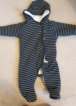 Fleece lined winter Pramsuit / all in one romper aged 6-9 months., brand: Mamas & Papas, condition: Very good, size: 6-9 months / 68 cm, £3.00, £3.54 includes Buyer Protection